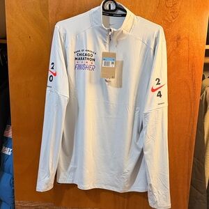 Nike White Marathon Finisher Long Sleeve Shirt